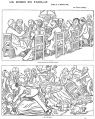 Карикатура Каран д'Аша «Семейный ужин», 14 февраля 1898. Вверху: «И, главное, давайте не говорить о деле Дрейфуса!» Внизу: «Они о нём поговорили…»