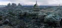 Концепт-арт разрушенного Вашингтона, ставший одной из самых популярных картинок в интернетах